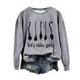 thumbnail image 5 of Halloween Sweaters for Women Halloween Sweatshirts Pullovers T Shirts Tops Witch Graphic Sweatshirts Crew Neck Soft Lightweight Long Sleeves Print for Halloween Parties Womens Sweaters, 5 of 5