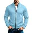 thumbnail image 2 of Miqool Mens Zip Up Stand Collar Sweatshirts Casual Long Sleeve Fall Winter Athletic Track Jackets with Pockets, 2 of 9