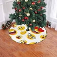 thumbnail image 2 of FMSHPON Funny Face Xmas Christmas Tree Skirt Stand Mat for Holiday Party Decoration Indoor Outdoor 48 inches, 2 of 3