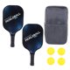 thumbnail image 1 of Palas de Pickle Ball Sincero 2 Piezas Duraderas Carbono PE Negro y Azul, 1 of 9