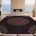 thumbnail image 2 of Design&I 8'x10' Washable Area Rug Snag-Free Wildlife Medallion With Dark Botanical Border Vintage Gothic Butterfly Playful for Dining Room, Large Office, Lounge, 2 of 7