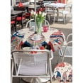 thumbnail image 6 of Outdoor Tablecloth with Umbrella Hole Zipper Independence Day Round Tablecloth 54" Waterproof Outside Table Cloth Red Blue Gnomes Flag Flowers Firework Patio Table Cover Tablecloths for Picnic Party, 6 of 8