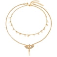 thumbnail image 5 of NICKSUN Angel Star Necklaces for Women,14K Gold Plated Cubic Zirconia Love Necklace Dainty Layered Pendant Personalized Chain Stackable Jewelry Gift, 5 of 6