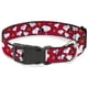 thumbnail image 1 of Collar para mascotas, collar de perro, hebilla de plástico, poses de y Woodstock dispersos de color rojo, 11 a 16.5 pulgadas, 1.0 pulgadas de ancho, 1 of 8