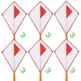 thumbnail image 1 of 6PCS Kid's Kite Triangle Diamond Blank Paint DIY Flying Kite with Reel and Line, 1 of 6