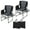 Black/Gray, variant on Emorefun Oversized Outdoor Chair for Adults, Heavy Duty Director Chair with Side Table and Pocket, Set of 2, Black/Gray