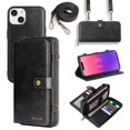 thumbnail image 1 of Compatible with  13 Mini Wallet Case  Multi-Function Wallet Case  2 in 1 Detachable Magnetic Wallet Case with Card Holder  PU Leather Flip Cover with Lanyard, 1 of 8