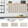thumbnail image 1 of Sentmoon Bedroom Curtains Curtains Valance Curtains for Kitchen - Window Light Blocking Short Rod Pocket Curtain Panels for Small Window Bathroom Basement, 1 of 8
