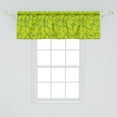 thumbnail image 2 of Botanical Window Valance, Monochromatic Pattern of Natural Artwork Leaves in the Forest, Curtain Valance for Kitchen Bedroom Decor with Rod Pocket, 54" X 18", Lime Green Yellow Green, by Ambesonne, 2 of 2