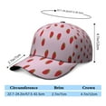 thumbnail image 4 of Cute Red Strawberry Baseball Hat - Breathable Lightweight Cap for Men & Women, 4 of 4
