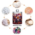 thumbnail image 6 of Yayeee 4 Pack Qtip Holder Bathroom Cotton Swab Canister with Lid Clear Dispenser Set, Purple Flowers, 6 of 6