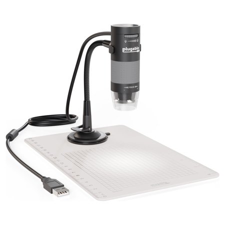 UPC: 0819927010784 | Plugable USB Digital Microscope with Flexible Arm Observation Stand Compatible With Windows  Mac  Linux (2MP  250x Magnification)