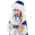 thumbnail image 6 of STP Goods Snow Maiden Animated Musical Christmas Figurine 16.5" (42 cm) Snegurochka Holiday Figurine Xmas Standing Decoration Xmas Figure Doll Decoration Christmas Décor Holiday Décor, Blue White, 6 of 10