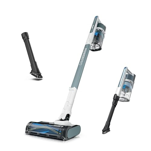 Aspiradora de varilla inalámbrica Shark PowerPro Plus, ligera, recargable, tecnología FloorDetect, filtro HEPA, hasta 50 minutos de autonomía, potente aspirador de pelo de mascotas, ideal para alfomb
