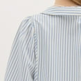 thumbnail image 4 of Viluyesy V-Neck T-Shirt for Womens 3/4 Sleeves Shirt Tops Relaxed Stripe Loose Blouse Light Blue Size M, 4 of 8