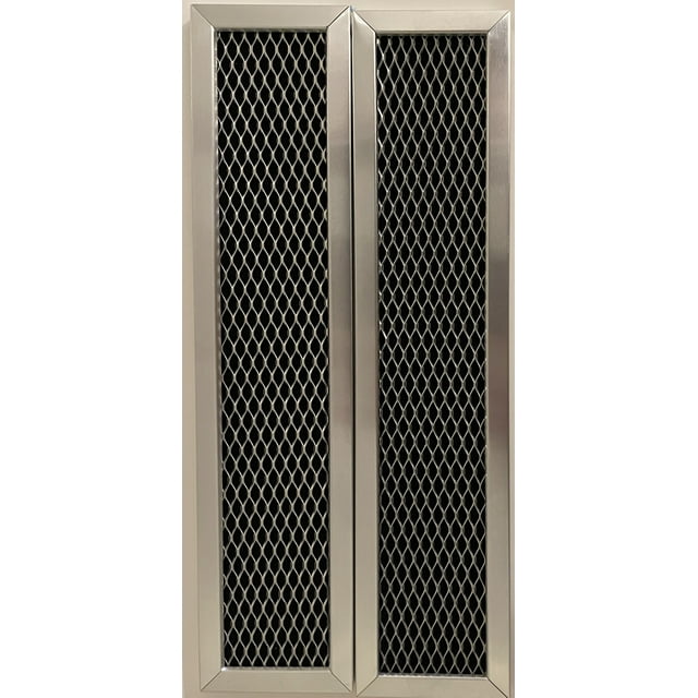 2 Pack FilterMee Brand Charcoal Filter Compatible with Microwave Oven Model # WB02X10943 JX81D - 2 1/2 Inch x 11 Inch