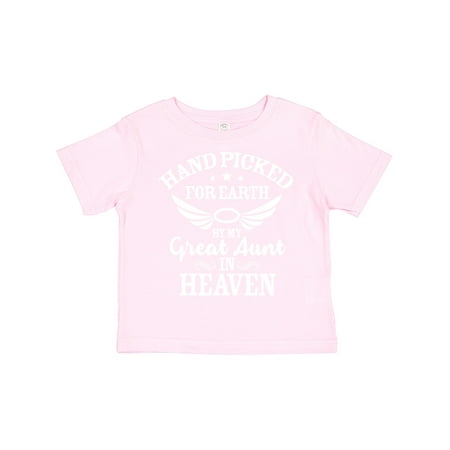 

Inktastic Handpicked for Earth by My Great Aunt in Heaven Gift Toddler Boy or Toddler Girl T-Shirt