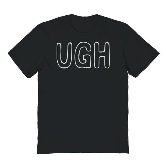 Ugh Humor Graphic Black Men's Cotton T-Shirt