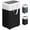 Black & White, variant on Laundry Basket with Wheels, 75L Tall Clothes Hamper, Large Laundry Basket with Removable Wash Bag for Corner Dorm, Rolling Hamper, &White