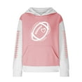 thumbnail image 4 of KAUOD Teen Girls Ribbed Hoodies Baseball Cute Pullover Hoodie Sweatshirts Kids Long Sleeve Fall Casual Tops Sweatshirts, 4 of 7
