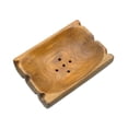 thumbnail image 4 of Jabonera de madera, ahorradora de jabón rústica, mantiene la pastilla de jabón seca, soporte antideslizante para jabón. Estilo A, 4 of 9