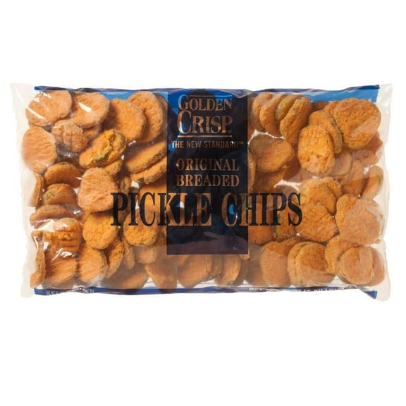 Golden Crisp Original Breaded Pickle Slice Chips, 2.5 Pound -- 6 per Case.