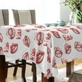 thumbnail image 3 of JSTEL Kiss Red Lips Table Cloth Rectangle 60 x 120 Inch Tablecloth Anti Wrinkle Table Cover for Dining Kitchen Parties, 3 of 6