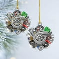 thumbnail image 2 of Personalized Mechanic Tools Flat Ornaments, Custom Mica Flat Plastic Mechanic Ornaments for Christmas Tree, Mechanic Worker Lover, Gift Ornament Christmas Tree Hanging Pine Decorations (Option 1) -, 2 of 5
