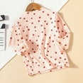 thumbnail image 6 of Bouanq Toddler Baby Boy Girl Basic Shirts Solid Plain Polka Dot Printed Cotton T Shirts Tops Long Sleeve Tee Shirt Girls Clothes 1-8Y, 6 of 6