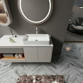 thumbnail image 5 of Sinber 24" x 14" x 4.3" White Rectangular Ceramic Countertop Bathroom Vanity Vessel Sink BVS2414A-OK, 5 of 7