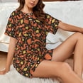 thumbnail image 6 of Bixox Women's Forest Squirrel Printed Pajama Set 2 Piece Lounge Set Top and Shorts Soft Pajamas, Shorts with Pockets, 6 of 7