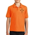 thumbnail image 4 of XQYLOS Tween Boys Girls Aestheti𝐜 Lapel Neck Shirt Short Sleeve Cross Print Tennis School 𝐔niform Collared Tops, 4 of 8