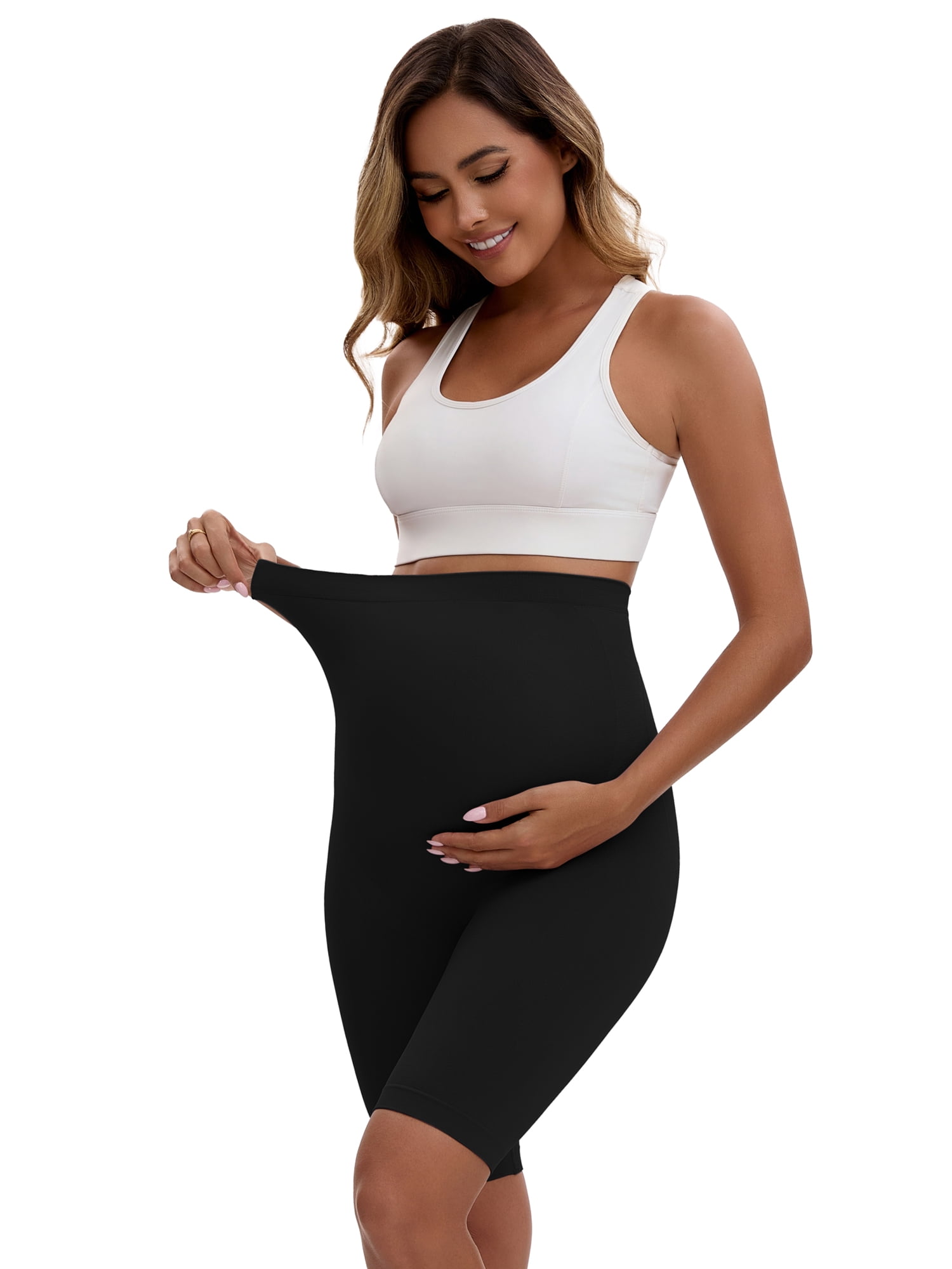 Unique Bargains Women's Maternity Thigh Slimmers Butt Lifter Control Panties XL Black