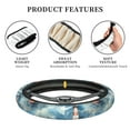 thumbnail image 4 of Vsdgher Sea Marine And Lighthouse Pattern Elastic Car Steering Wheel Cover,Car Wheel Cover Protector Car Accessory for Steering Wheel with a Diameter of 14.5"-15", 4 of 6