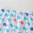 thumbnail image 4 of Hiijoy Toddler Girls Outfits Whale Print Flutter Sleeve T-Shirt Shorts Set, Sizes 2-8, 4 of 5