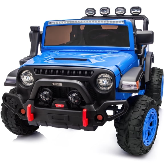 Outfunny 2-Seater Ride on Car Truck,400W 24V Ride on Toy Electric Car for Kids Boys w/Remote and Bluetooth,Blue