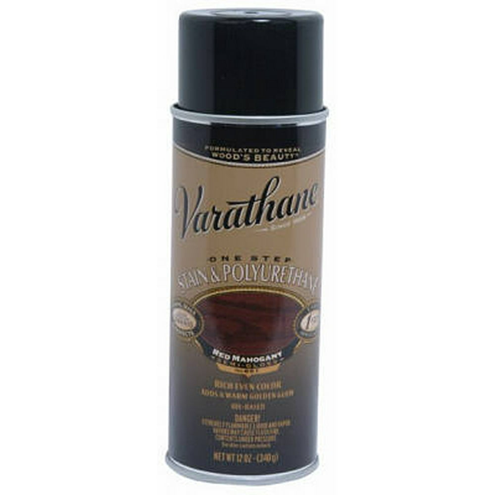 12 OZ Red Mahogany Stain & Polyurethane Spray Perfect For Interior W