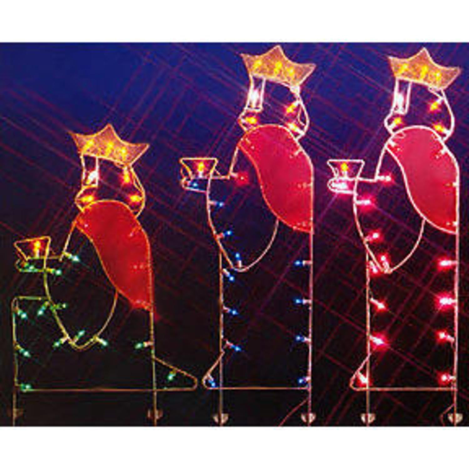 66 Three Wisemen Nativity Silhouette Lighted Wire Frame Christmas