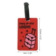 thumbnail image 2 of Unique Bargains 1 Pc Trolley Case Pattern Luggage Tag for Travelling Red, 2 of 5