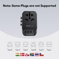 thumbnail image 3 of Adaptador de enchufe de viaje MOMAX universal tipo C/G/A/I con USB, 3 of 8