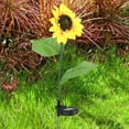 thumbnail image 2 of Lámpara de césped LED estilo girasol con control de luz con energía solar para patio de jardín al aire libre, 2 of 8