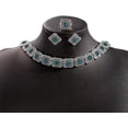 thumbnail image 4 of Vintage Ethnic Indian Jewellery Set for Women Traditional Bollywood Oxidized Choker Necklace Crystal Stud Earring Open Ring Cubic Zirconia Bohemian Daily Wear Parties Wedding Jewelry Xmas, 4 of 8