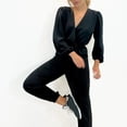 thumbnail image 4 of Gibobby Mono Ajustado de Verano Monos de mujer Monos de mujer Verano Cómodo Casual Tirantes Pantalones cortos Monos de color sólido(Negro， S), 4 of 5