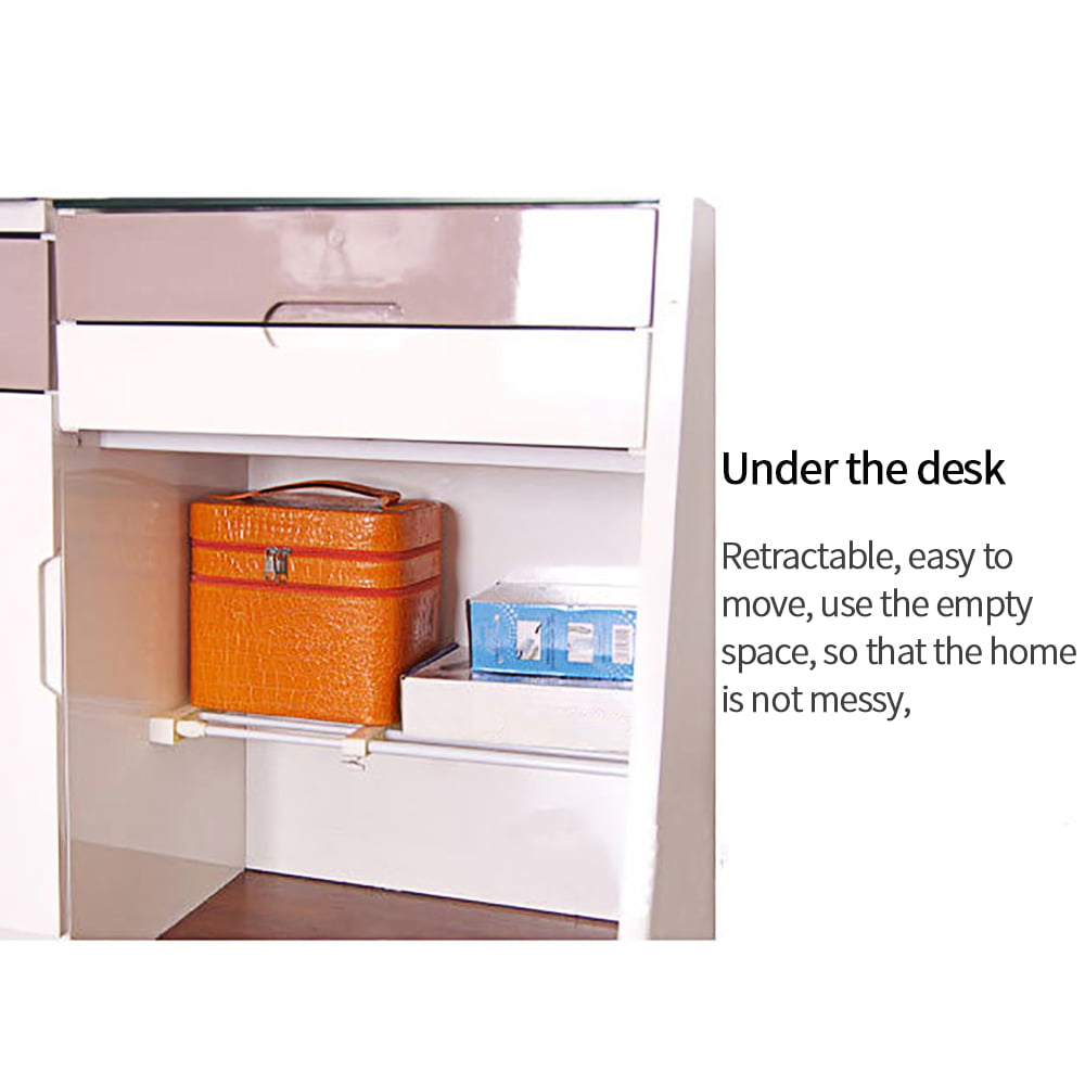Closet Tension Shelf Expandable Rod Closet Storage Rack Adjustable Organizer  DIY Divider for Cabinet Wardrobe Kitchen Bathroom - Walmart.com