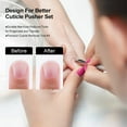 thumbnail image 5 of Cuticle Pusher, Dual Ended Stainless Steel Cuticle Pusher and Spoon Nail Cleaner Cuticle Remover Manicure Pedicure Nail Tools for Fingernail and Toenails D, 5 of 5