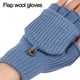 thumbnail image 4 of Guantes de invierno sin dedos, mitones convertibles, forro polar térmico, forro aislante, resistente al viento, cálido para hombres y mujeres, negro, 4 of 5