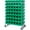 Green, variant on Quantum Storage Systems B1398840 QRU-16D-230-96 Double Sided 16 Rail Unit with 96 QUS230 Ultra Stack & Hang Bins, Green