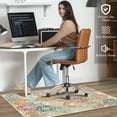 thumbnail image 2 of Office Chair Mat for Hardwood & Tile Floor 36"x48",Boho Moroccan Trellis Computer Chair Mat for Rolling Chairs Carpet, Under Desk Non Slip Gaming Rug Low-Pile Rubber Backing Large Protector Mat, 2 of 6