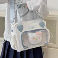 thumbnail image 4 of MBTI Lindo bolso de hombro para mujer Estilo japonés Moda Transparente Jk Ita Bolso de nailon Color de contraste Diseñador Mujer Nueva mochila, 4 of 5