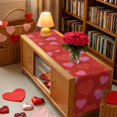thumbnail image 5 of Valentine''s Day Table Runner Love Heart Table Runners Red Pink Cotton Linen Dresser Scarf Kitchen Dining Table Decor for Valentines Wedding Party Anniversary Decor 13.8x90 Inch, 5 of 8